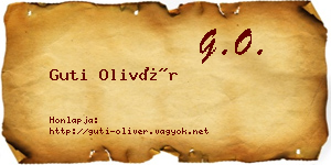 Guti Olivér névjegykártya